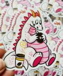 Sticker "Coffee Dragon" – von Fuchskind 