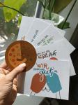 Postkartenset + Aufkleber "Ich mag dich" von Schlogger 