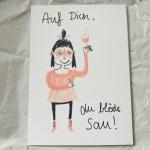 Postkarte "Auf Dich" von Slinga 