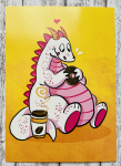 Postkarte "Donut-Coffee-Drache" von Fuchskind 