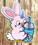 Glitzer-Sticker "Bunnycorn" von Fuchskind 