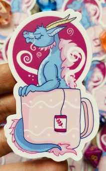 NEU: Sticker "Tea Dragon" – von Fuchskind 