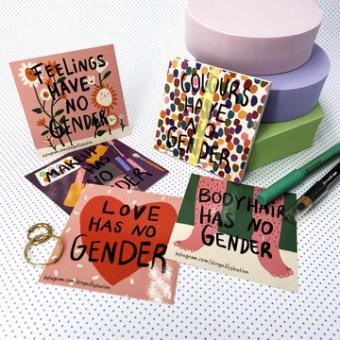 Stickerset 5x3 Sticker "Gender Roles" – Slinga 