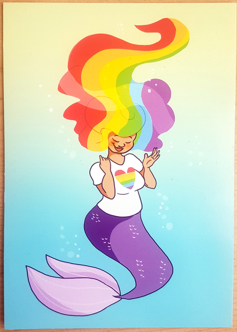 Postkarte "Pride Mermaid" von Fuchskind 