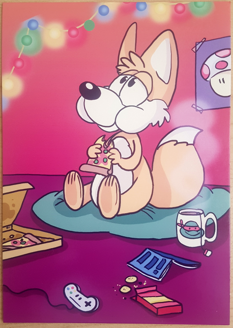 Postkarte "Pizza-Fuchs" von Fuchskind 