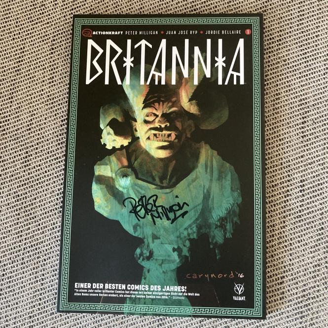 SIGNIERTE AUSGABE: Britannia Band 1: Der Teufel von Britannia – Sign. von Autor Peter Milligan 