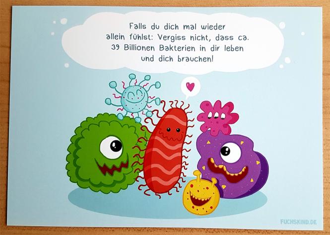 Postkarte "Bakterien" von Fuchskind 