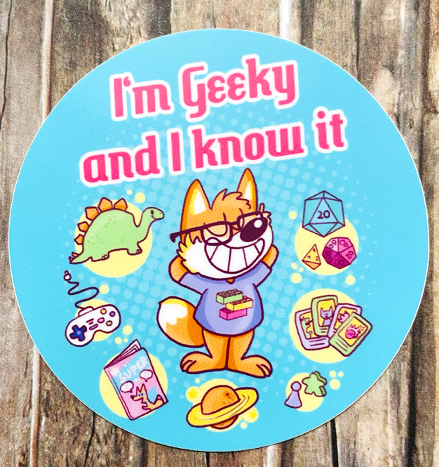 Sticker "I'm Geeky And I know it" – von Fuchskind 